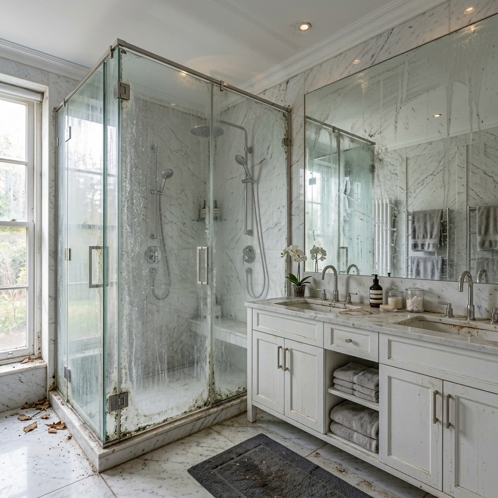 Bathroom Descaling & Polishing - Before